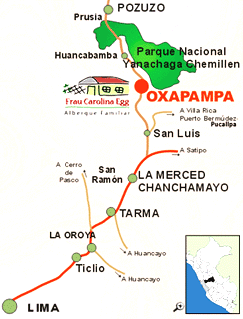 Mapa 01: Oxapampa-La Merced-La
                                Oroya-Lima