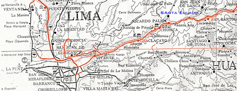 Karte 03: Lima-Chosica-San Bartolom�