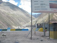 Tafel "Chicla avanza"