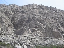 Pared de piedra caliza