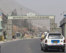 Vista atr�s a la frontera de la provincia
                        de Huarochir�